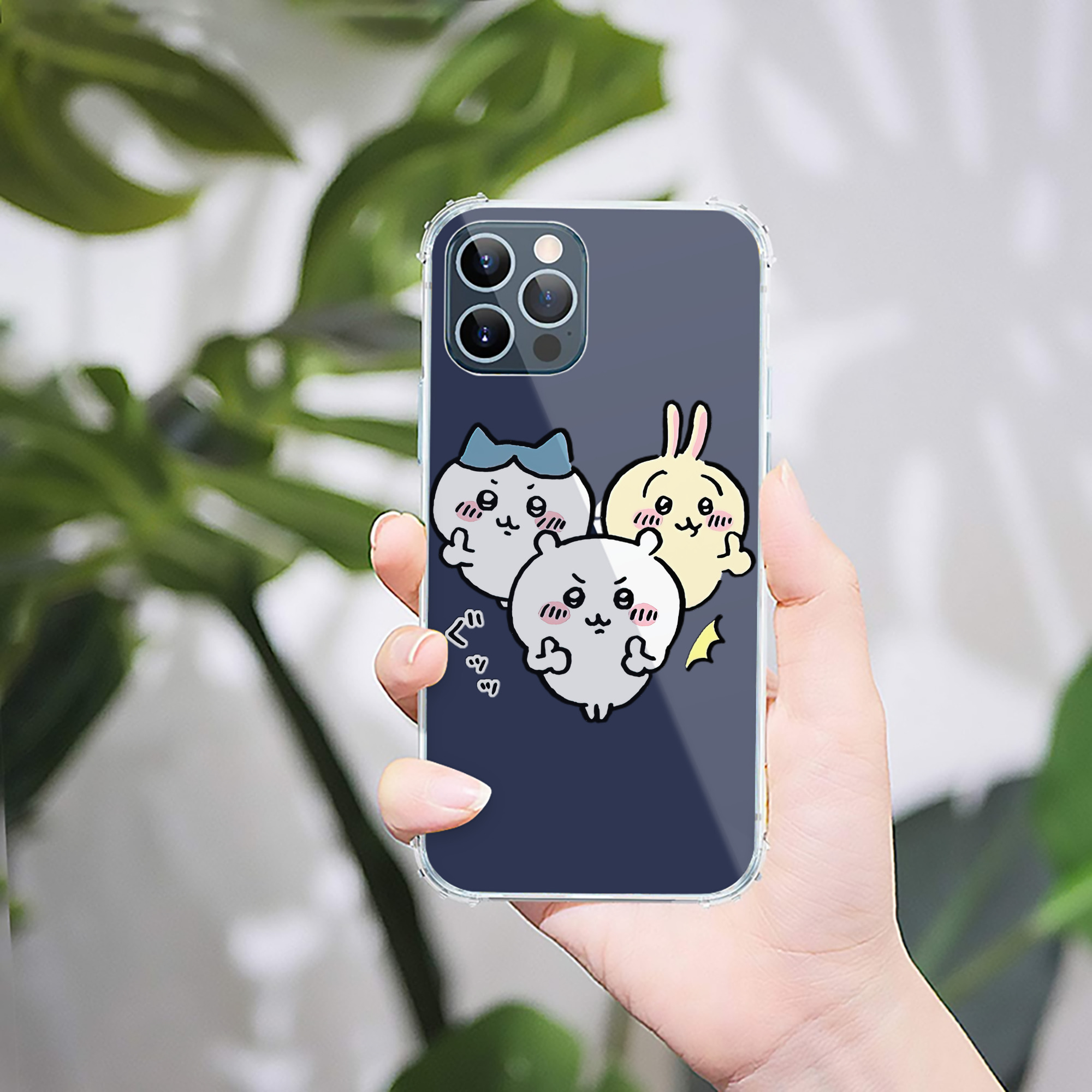 （画像用） ちいかわ うさぎ Chii-kawa usagi 【iPhone 12シリーズ対応】透明スマホケース（クリアソフトケース）